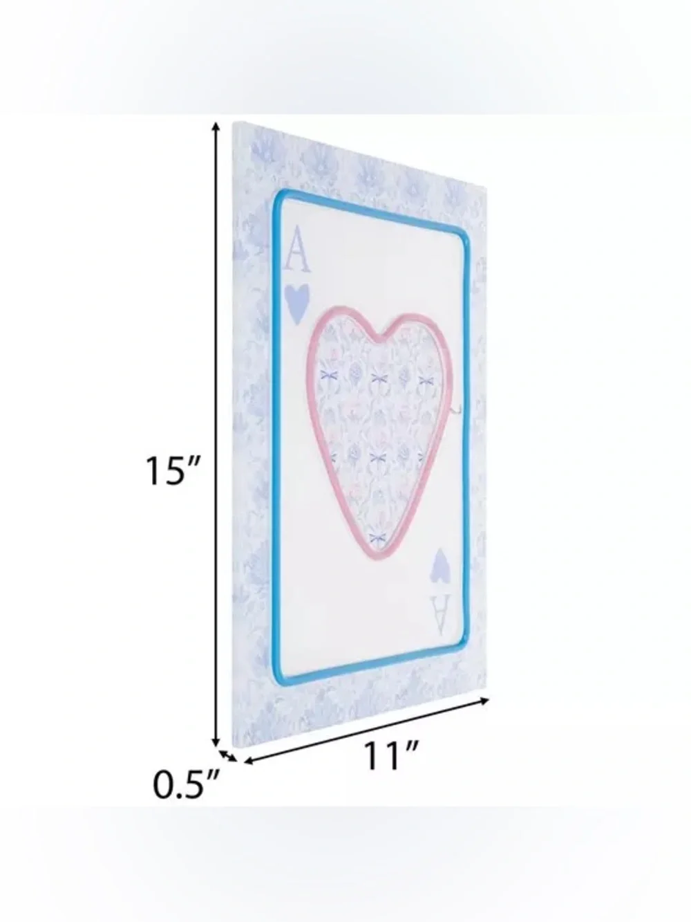 Ace Of Hearts Floral LED Neon Sign